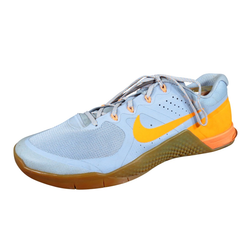Nike Metcon 2 Mens Training Shoes Size 12 Gym Lifting Grey Orange 819899-005